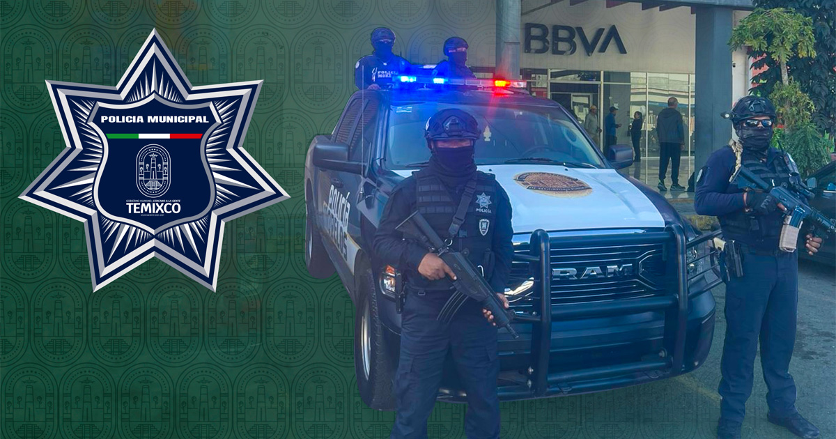 Activa Temixco operativo "Quincena Protegida" para reforzar la seguridad en zonas bancarias y comerciales