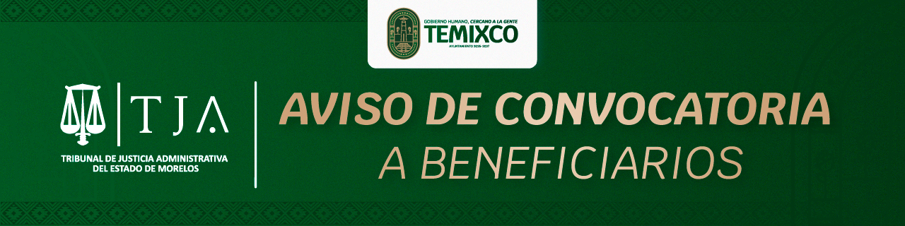 Aviso de Convocatoria a Beneficiarios
