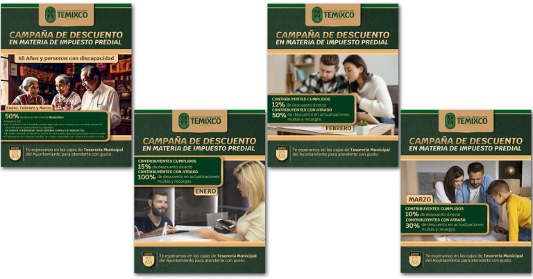Anuncia H. Ayuntamiento de Temixco Campaña de Descuentos en Predial 2025 para apoyar la economía familiar