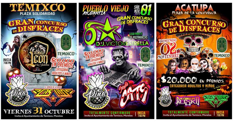 Anuncia H. Ayuntamiento de Temixco grandes festejos de Día de Muertos con concursos de disfraces en seis colonias
