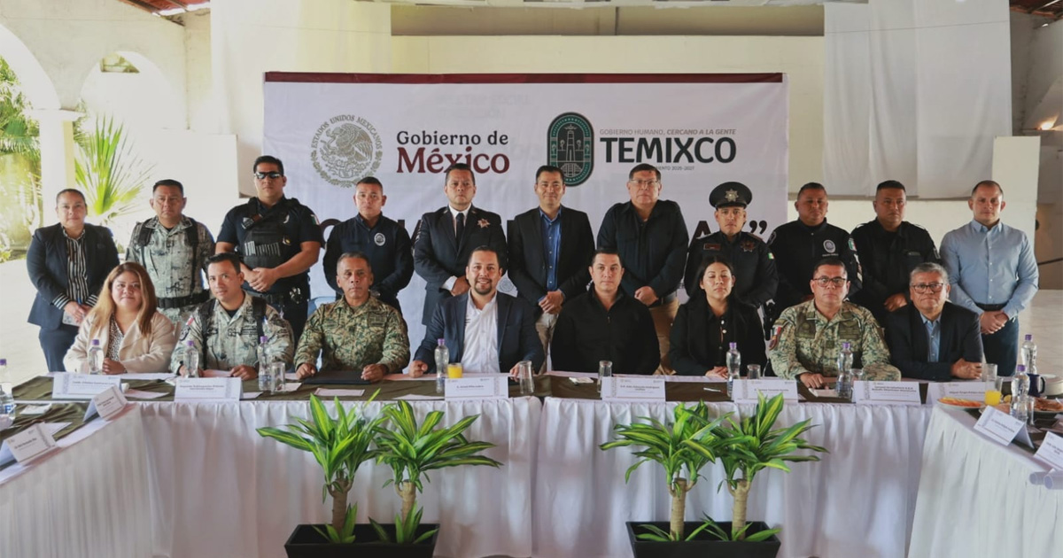 Encabeza Temixco trabajos de seguridad regional; Alcalde Israel Piña Labra es anfitrión de la Mesa de Construcción de Paz