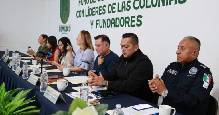 H. Ayuntamiento de Temixco dialoga con líderes de colonias en Foro de Seguridad Pública para reforzar estrategias