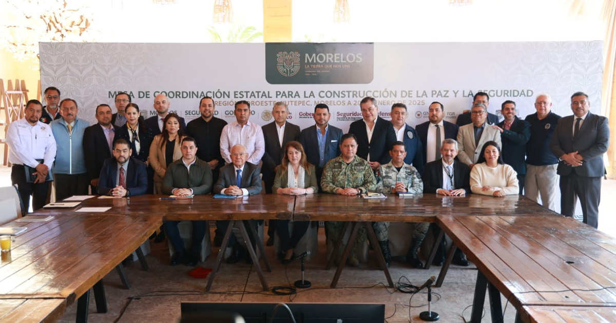 Participa Temixco en Mesa de Coordinación de Paz en Jiutepec; refrenda Alcalde trabajo conjunto por la seguridad