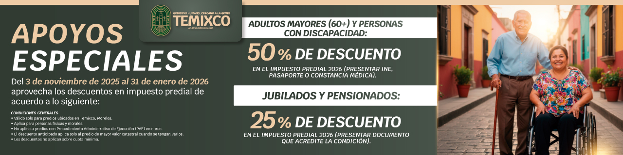 apoyos especiales predial