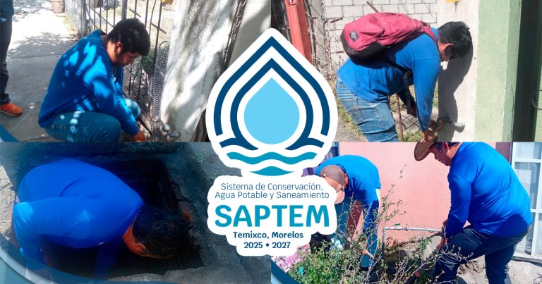 Combate SAPTEM conexiones irregulares; regulariza tomas para un servicio justo en Temixco