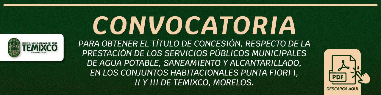 Convocatoria para obtener el titulo de concesión